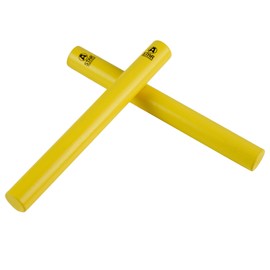 A-Star Yellow Wood Claves, 20cm - 2Pcs/Pair - Handheld Rhythm Sticks, Wooden Percussion Instrument