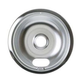 GE WB32X106 Genuine OEM 8" Burner Drip Bowl (Chrome) for GE Electric Ranges, applianceparts-6374