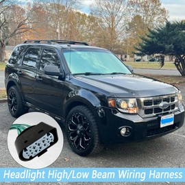 Micarun 14 Pin Headlight High/Low Beam Wiring Harness Connector Pigtail Plug Fit for 2014-2018 Ford Focus Escape F-150 Replaced OE# WPT-1357