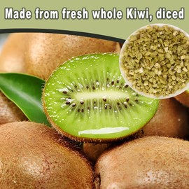 Freeze Dried Kiwi Diced,Dried Kiwi, 8.8oz /250g,Crispy Crunchy Snacks,No Sugar Added, for Baking,Tea,Smoothie, Yogurt