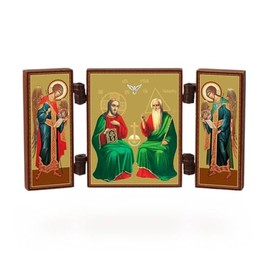 NKlaus - Holy Trinity - Christian Icon - Svjataja Troica Small Travel Altar 36151