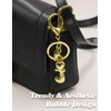UniCrena Gold Initial Letter Keychain for Women - Cute Bubble
