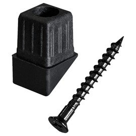 Myard 3/4" Anti-UV Black Baluster Connectors 50pcs for 25 Square Balusters with Stainless Steel Screws, for 25-35 Degree Stair. No Drilling Fast Installation for Deck Handrail Staircase Balusters