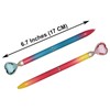 Maydahui 20 PCS Colorful Heart Shaped Ballpoint Pens Retractable Bling