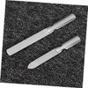 minkissy 2-pack Stainless Steel Nail Files Double Sided Manicure Tools