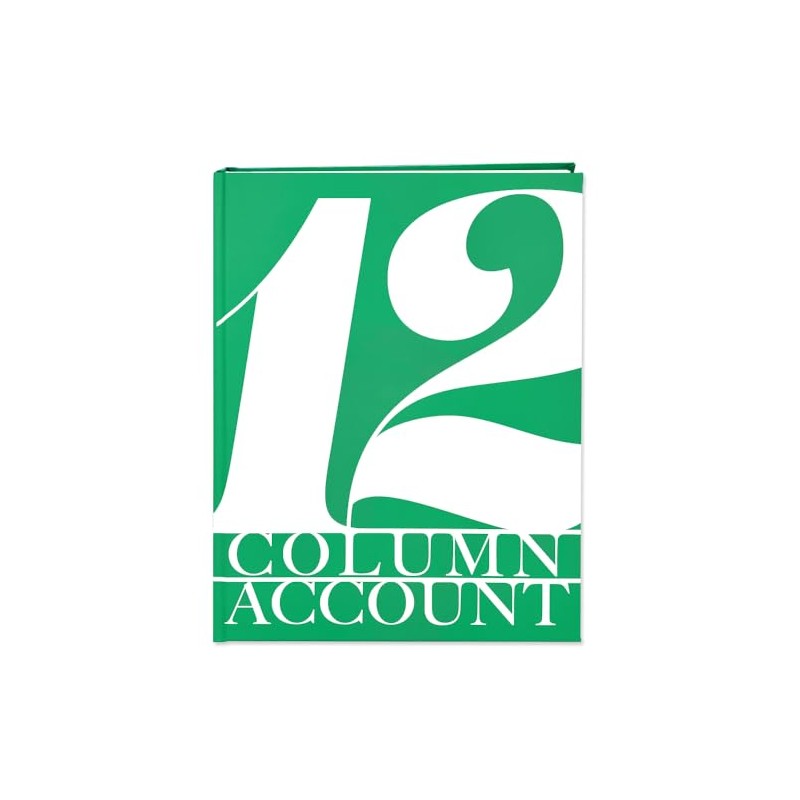 BookFactory 12 Column Ledger Book/Account Book/Accounting Notebook Twelve Columns Columnar