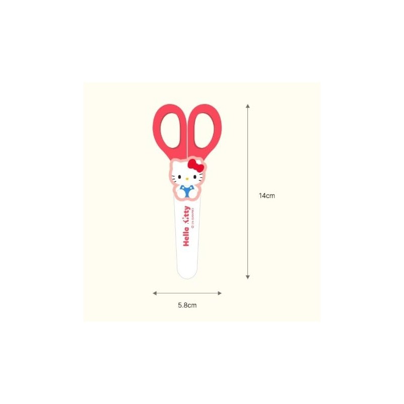 1 Count, Cute Safety Scissors with Cover (Rose)