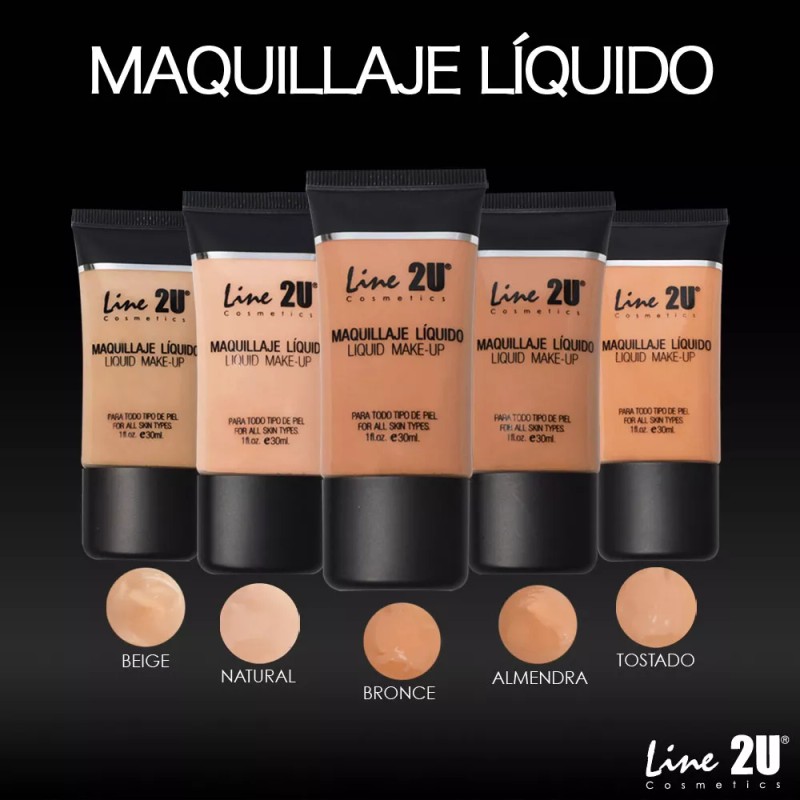 Line 2u Maquillaje Líquido Line 2u Cobertura Media Acabado Mate
