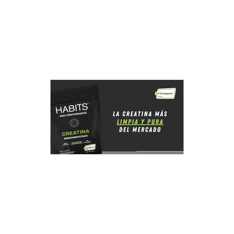 Habits, Creatina Monohidratada 300 Gr. Sin Sabor, Sfn.