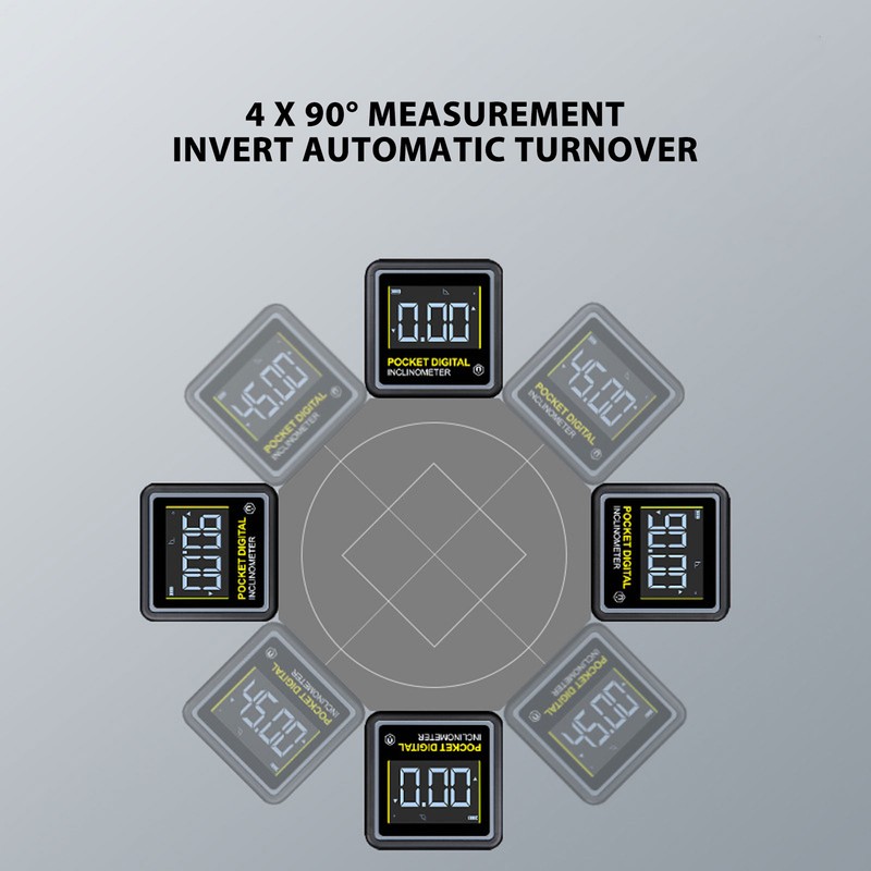 Pocket Digital Inclinometer Protractor Magnetic Angle Finder Measuring Tool for