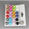 Ball Post Earrings 12 Pair Big Faux Pearl Bead Stud