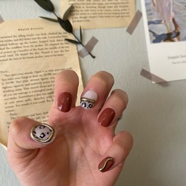 MunNail Leopard Nail Tips - Long Oval / MunNail 레오파드 네일팁 - 롱오벌