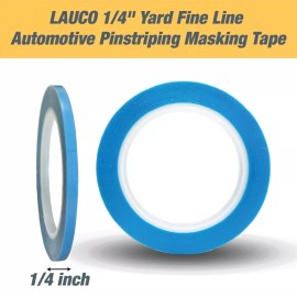 LAUCO 1/4" Fine Line Automotive Pinstriping Masking Tape - Pack of 2 -36 Yard Roll
