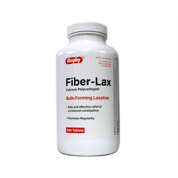 Fiber-Lax Tablets 500 Mg, 500 ea