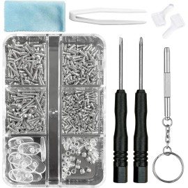 PTSLKHN Eyeglass Repair Kit with Screws, 15 Types Screws for Eyeglasses - Fra...