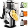 Airpro Rotary Cheese Grater with Handle - Vegetable Shredder with
