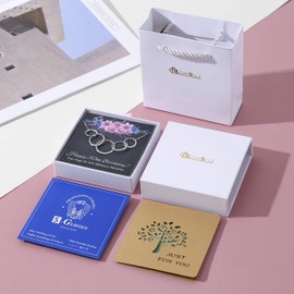 ALoveSoul 50th Birthday Gifts for Women - 925 Sterling Silver 5 Interlocking Circles Necklace Gifts for Her 50 Years Old Birthday Ideas