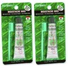 2 Pack Neutral Clubman Moustache Wax With Brush Comb 14