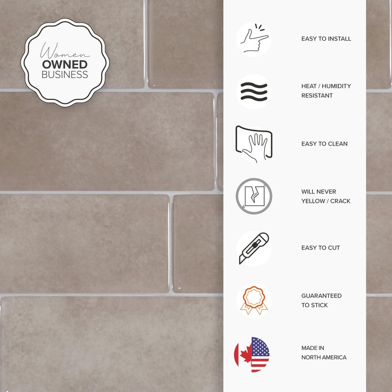 SMART TILES Peel and Stick Backsplash - 5 Sheets of