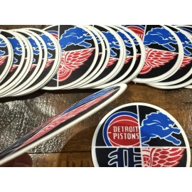 (Lot Of 2) Detroit Tigers Pistons Lions Red Wings Iron On Patch ICON Logo City