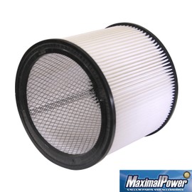 MaximalPower Replacement 90304 90350 90333 Filter for ShopVac 5-Gallon Vacuums | Reusable Cartridge Filter for Vacuum Cleaning and Floor Care (1 Pack Filter)