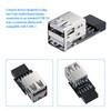 MZHOU 9-Pin USB 2.0 Female Pin Dual 2 Port USB