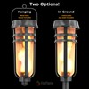 Solar Path Lights Outdoor Waterproof - Realistic Flickering LED Flame,