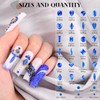 Royal Blue Glass Nail Rhinestones - 1680 Pcs Multi Shapes