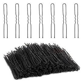 Tbestmax 300 Hair Bun Bobby Pins U Shaped Pin with Box Hair Grips to Clip Ballet Hair Net for Women 7 CM/2.8 Inch Black