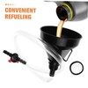 Gatuida 1set Long Flexible Oil Funnel Kit Valve Switch for