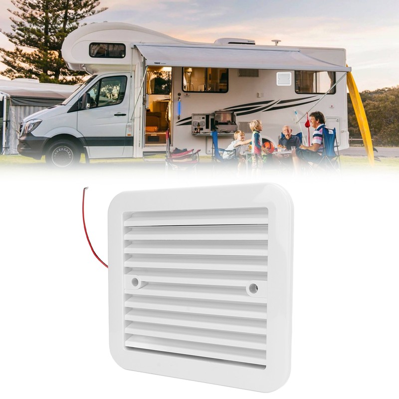 RV Side Vents 12V White Unidirectional Dustproof Strong Wind Cooling