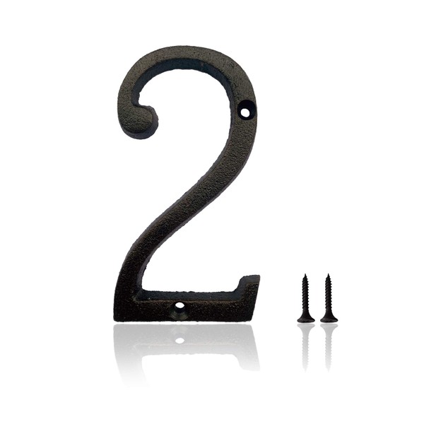 5.5 Inch House Numbers, Cast Iron House Numbers for Outside,