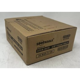 SPOTNAILS 81506  3/8" Light Wire Staple, Galv., 1 Case of 20 Bxs. (STCR2619 3/8)