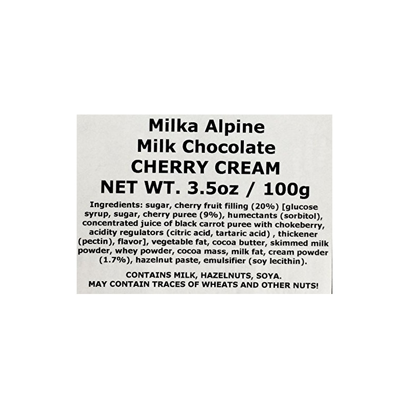 Milka Cherry Cream Chocolate Bar 100g (10-pack)