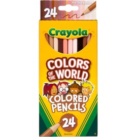 Crayola Colors of the World 24ct Colored Pencil Set - Skin Tone Kids Coloring Bo