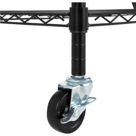 Hlyluoyi Casters for Wire Shelving, Stem Casters Set of 4, Caster Wheels 1/4 inch Threaded Stem, Replacement Wheels for Rolling Cart, Shelving Parts Rubber Caster Wheels Shelf Wheels 2 Inch