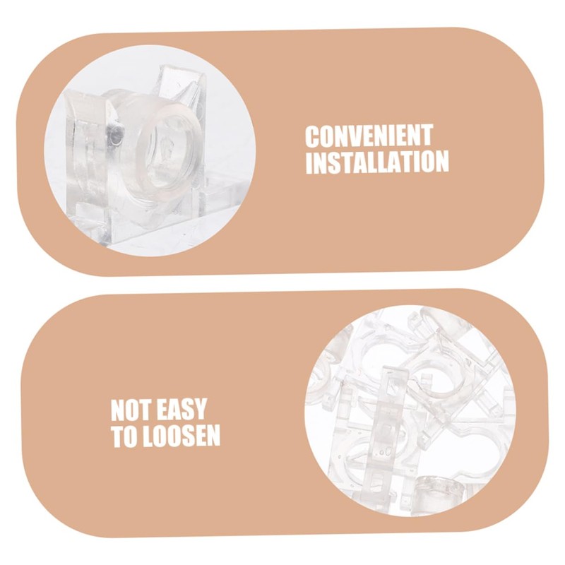 Gadpiparty 20Sets Cabinet Door Catch Clips Transparent Drawer Panel Fixing