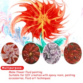 6Pcs/Set Flower Pour Cups Silicone Split Cup for Paint Pouring Acrylic Pouring Flower Strainers Fluid Art Pour DIY Resin Molds for Making Painting Tools Drawing Accessories (White)