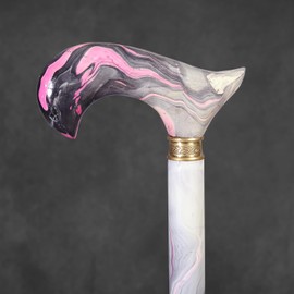 Handmade Rosewood Wooden Walking Cane for Men | Epoxy Resin Walking Stick for Senior | Lightweight Walking Cane