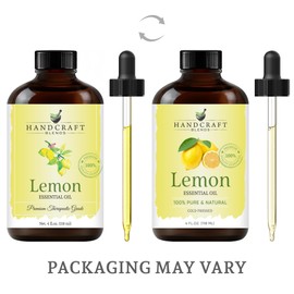 Handcraft Blends Lemon Essential Oil – Huge 4 Fl Oz – 100% Pure and Natural – Premium Grade Essential Oil for Diffuser and Aromatherapy, Skin, Massage, Candle and Soap Making Fragrance