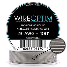 WIREOPTIM - 23 AWG - Nichrome 80 Resistance Wire - 100 Feet