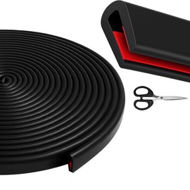 Annickee 6M Fassungsprofil Kantenschutz für Bleche, U Profil Kantenschutz Gummi Selbstklebend, Gummidichtung Kantenschutzprofil mit Schere für Blech, Autotüren, Luke, Tischecken, Metallplatten(2mm)