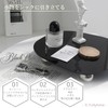 C.Yullyhime 香水置き 香水 収納 小物置き 楕円形アクリルトレー 光沢ブラックミラーエッジ コスメ アクセサリー収納 インテリア