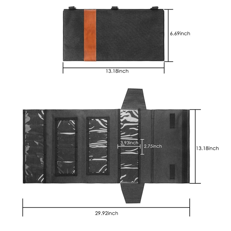 Linkidea Pocket Knife Display Bag, Tactical Knives Roll Bag, Folding