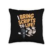 Bringing Scripts to Life Voice Actor Talent Art Throw Pillow