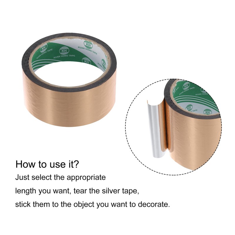 MECCANIXITY Champagne Gold Metalized Tape 1 Inch x 55 Yards