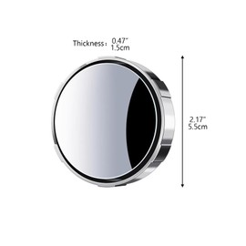 Yesmin 1 Pair Of Blind Spot Car Rearview Mirrors,360°High-Definition Glass Blind Spot Rearview Mirrors With Suction Cups,Used For In Cars And Trucks-White