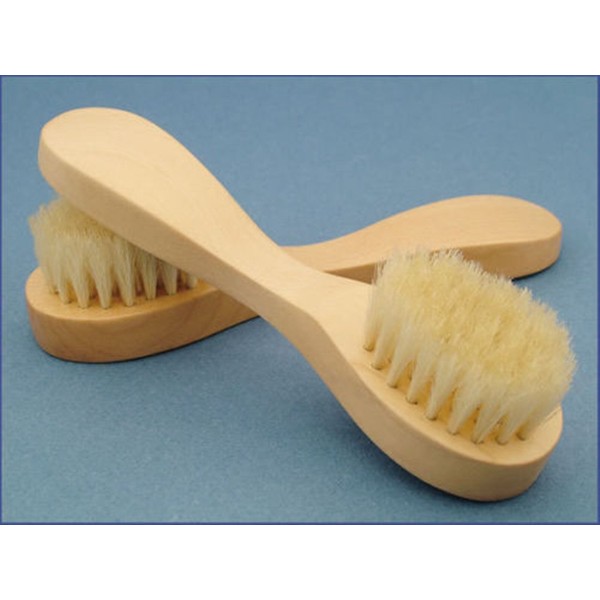 CareforYou® 2Sets Wooden Face Cleaning Wash and Clean Brush Exfoliate Exfoliating Facial Skin Care Scrub Tool with High Grade Wood Holder and Natural Soft Bristles