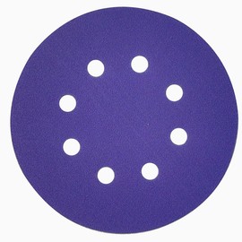 Ultra Durable Ceramic Sanding Discs, 5 inches 8-Holes, Heavy-Duty Hook & Loop Film Discs for Random Orbital Sanders (80, 50)