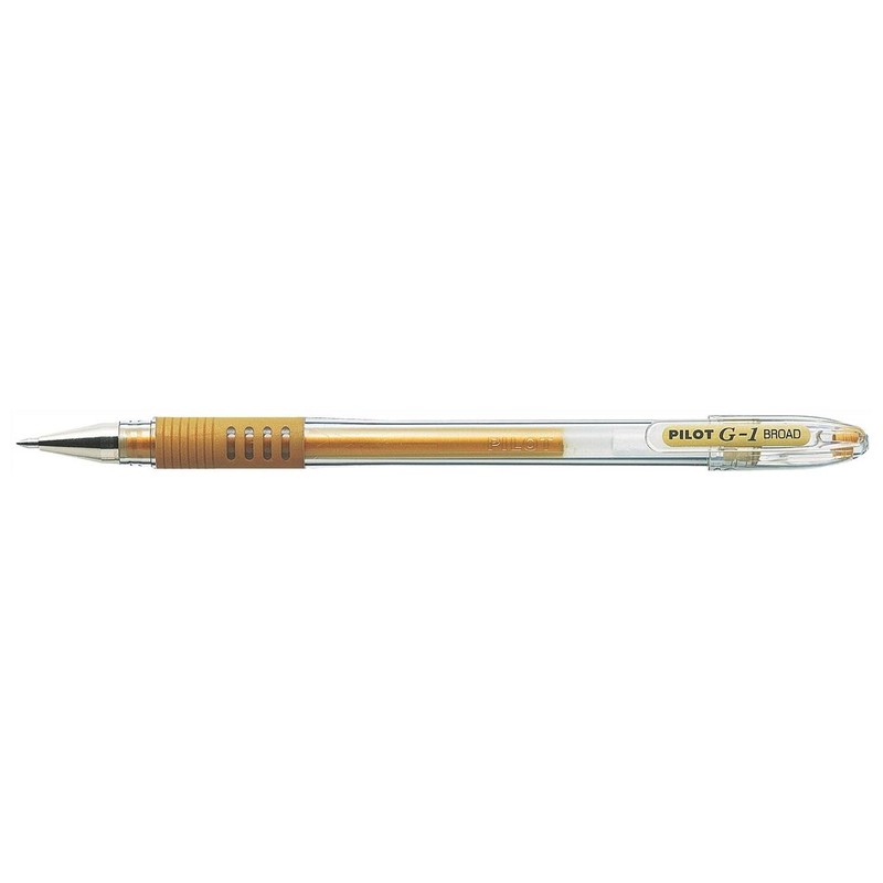 Pilot G1 Grip Gel Pen 1.0 mm Tip Gold Ink